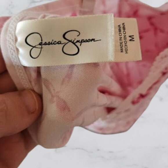 Jessica Simpson Pink Bow with Lace Sleep Camisole - NWOT - Picture 3 of 5
